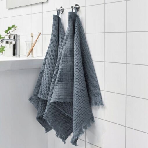 IKEA VALLASAN RĘCZNIK DO RĄK GRANATOWY 50x100 CM - obrazek 3