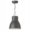 IKEA HEKTAR LAMPA WISZĄCA CIEMNA SZARA 38 cm