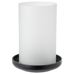 IKEA HEDERVARD LATARENKA SZKLANA / CZARNA 22 CM