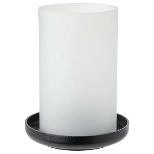 IKEA HEDERVARD LATARENKA SZKLANA / CZARNA 22 CM
