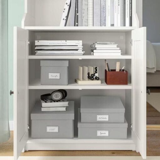 IKEA HOVKRATS POJEMNIK Z POKRYWKĄ SZARY 23x32x14cm - obrazek 2