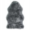 IKEA ULLERSLEV DYWANIK SKÓRA OWCZA SZARY 85 CM