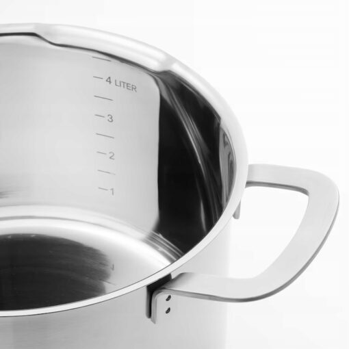 IKEA HEMKOMST GARNEK Z POKRYWKĄ STALOWY 5 L - obrazek 5