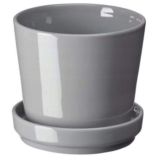 IKEA CITRUSFRUKT DONICZKA Z PODSTAWKĄ SZARA 9 CM
