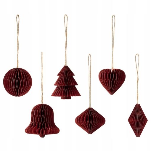 IKEA VINTERFINT DEKORACJA WISZĄCA CZERWONA - 6 SZT