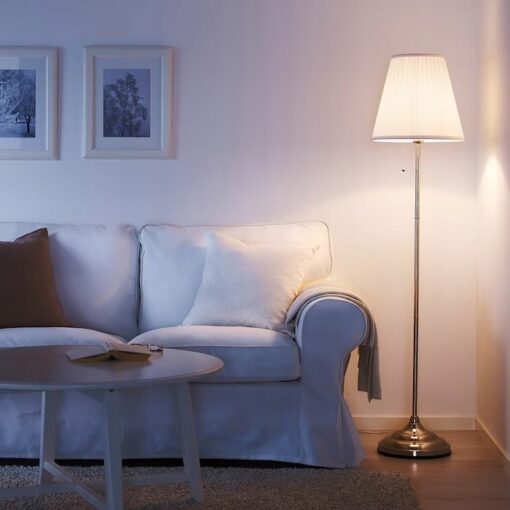 IKEA ARSTID LAMPA PODŁOGOWA STOJĄCA NIKIEL 155CM - obrazek 5