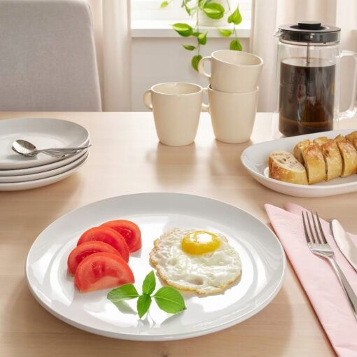 IKEA GODMIDDAG TALERZ BIAŁY 26 CM KOMPLET 4 SZT. - obrazek 2