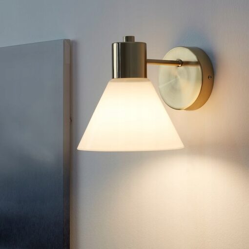 IKEA FLUGBO LAMPA ŚCIENNA MOSIĄDZ SZKŁO - obrazek 2