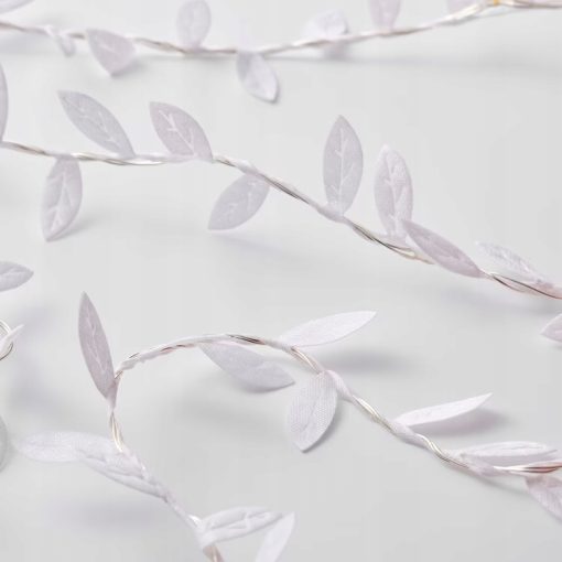 IKEA STRALA ŁAŃCUCH ŚWIETLNY LED - BIAŁE LIŚCIE - obrazek 3