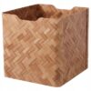 IKEA BULLIG POJEMNIK BAMBUS/BRĄZOWY 32x35x33cm