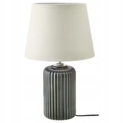 IKEA SNOBYAR LAMPA STOŁOWA SZARY/TURKUS 52CM