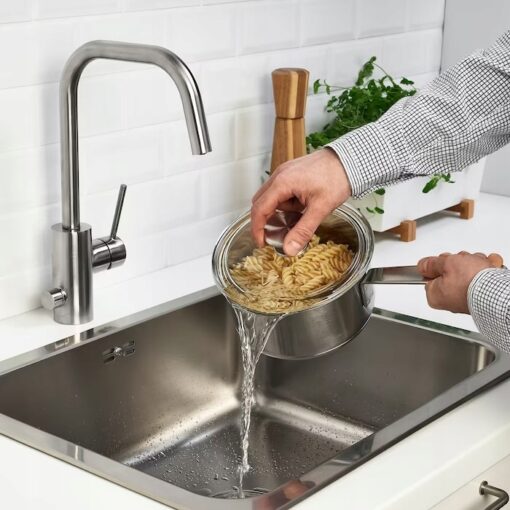 IKEA HEMKOMST RONDEL Z POKRYWKĄ GARNEK STAL 2L - obrazek 3