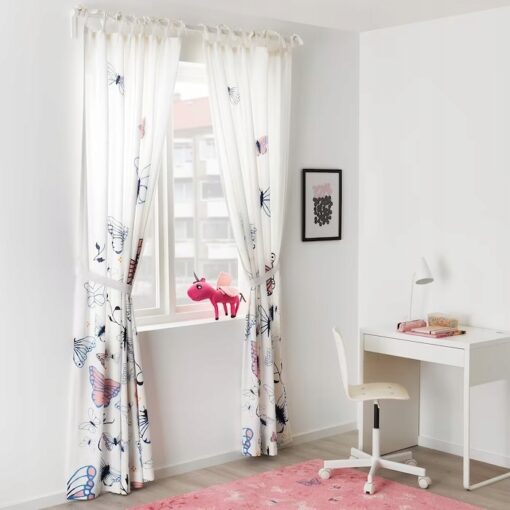 IKEA SANGLARKA ZASŁONA Z WIĄZANIEM MOTYLE 120X300 - obrazek 2