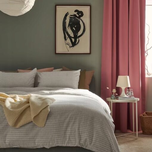 IKEA AKERFIBBLA POSZWA POŚCIEL KRATA 150x200/50x60 - obrazek 6