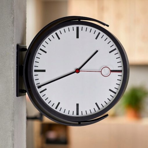 IKEA BISSING ZEGAR ŚCIENNY CZARNY TARCZA 28 CM - obrazek 2