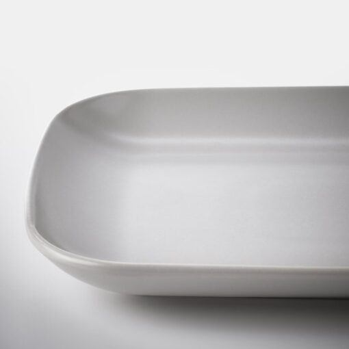 IKEA FARGKLAR TALERZ SZARY MATOWY 30x18 CM 4 SZT. - obrazek 4