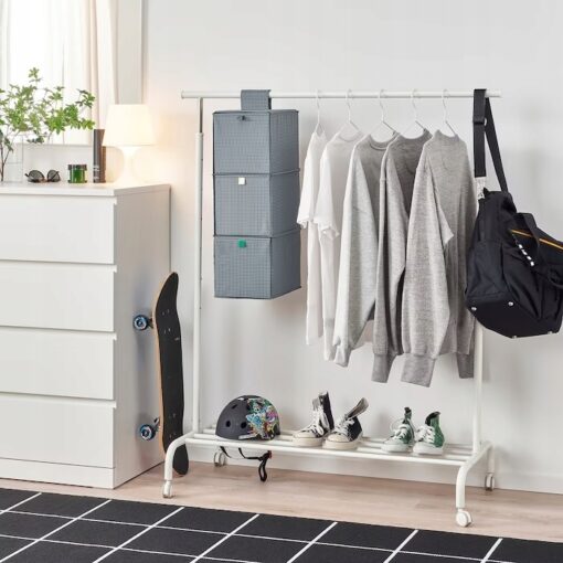 IKEA PLUGGLAND POJEMNIK WISZĄCY 3 CZĘŚCI KRATKA - obrazek 2