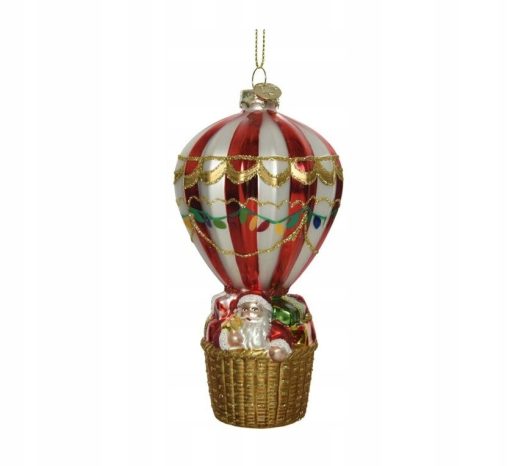 BOMBKA CHOINKOWA SZKLANA - BALON ŚWIĄTECZNY 16 CM