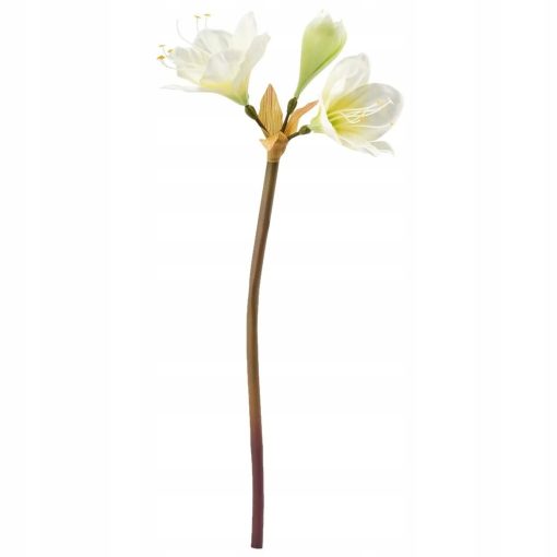 SZTUCZNY KWIAT AMARYLIS BIAŁY 60 CM