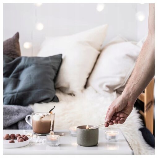 IKEA GLASBJORK ŚWIECA ZAPACH DREWNO CEDR. WANILIA - obrazek 3