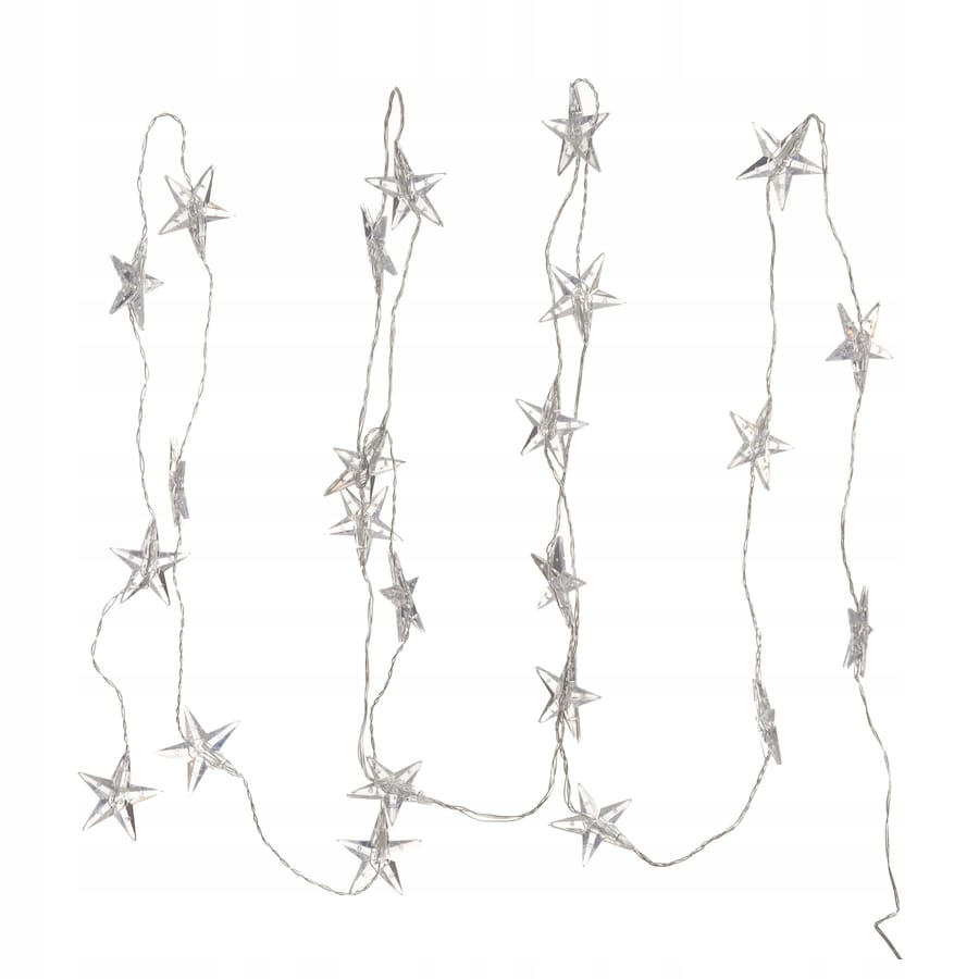 IKEA STRALA GIRLANDA LED - 24 LAMPKI GWIAZDKI MIGOCZĄCE - W KOLORZE ZŁOTYM