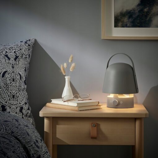 IKEA VAPPEBY LAMPA Z GŁOŚNIKIEM BLUETOOTH - NA ZEWNĄTRZ - SZARA - obrazek 3