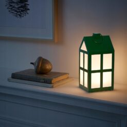 IKEA STRALA LAMPA STOŁOWA DEKORACYJNA LED - DOMEK NA BATERIE ZIELONY - obrazek 2