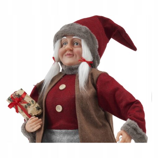 PANI MIKOŁAJOWA - FIGURKA BOŻONARODZENIOWA POD CHOINKĘ - 81 CM - obrazek 4