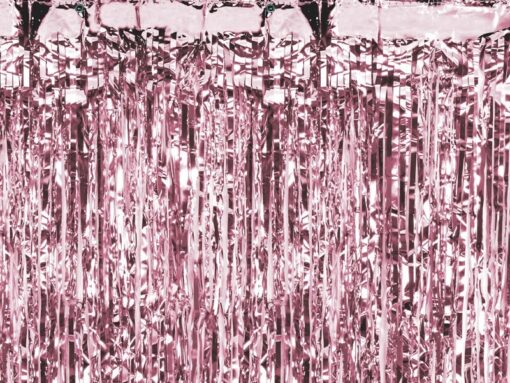 Kurtyna imprezowa na ściankę przyjęcie 90x250 cm rose gold różowe złoto - obrazek 2