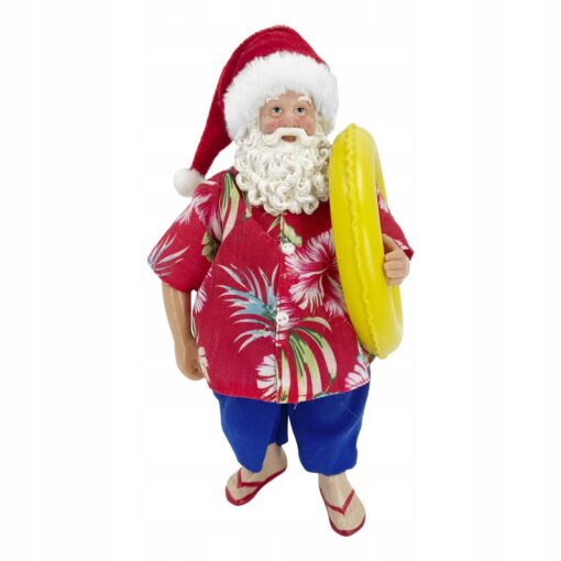 ŚWIĘTY MIKOŁAJ NA WAKACJACH - FIGURKA BOŻONARODZENIOWA - 27 CM - obrazek 2