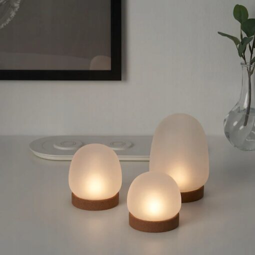 IKEA PRAKTSPIREA ZESTAW OŚWIETLENIA LED - 4 CZĘŚCI Z PŁYTKĄ DO ŁADOWANIA - obrazek 6