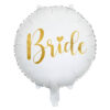 Balon okrągły biały Bride to be dekoracja wieczór panieński rose gold