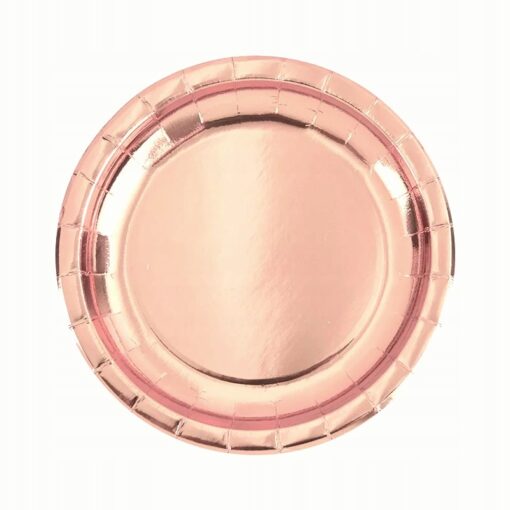 TALERZYK ROSE GOLD RÓŻOWE ZŁOTO 23 CM 6 SZT - obrazek 3