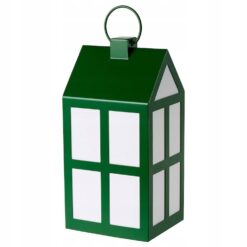 IKEA STRALA LAMPA STOŁOWA DEKORACYJNA LED - DOMEK NA BATERIE ZIELONY