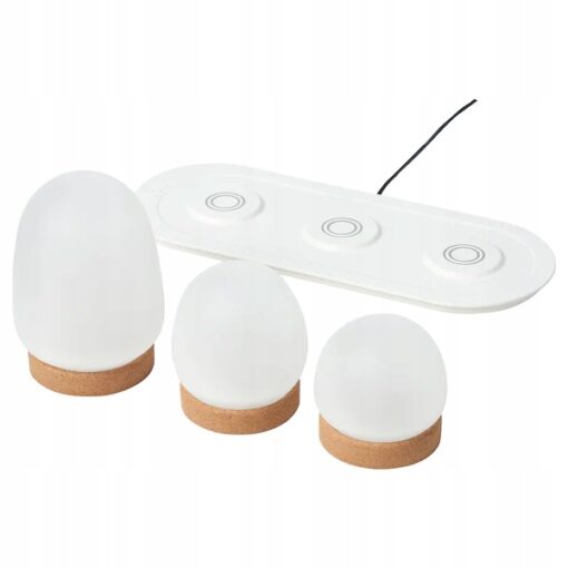 IKEA PRAKTSPIREA ZESTAW OŚWIETLENIA LED - 4 CZĘŚCI Z PŁYTKĄ DO ŁADOWANIA - obrazek 2