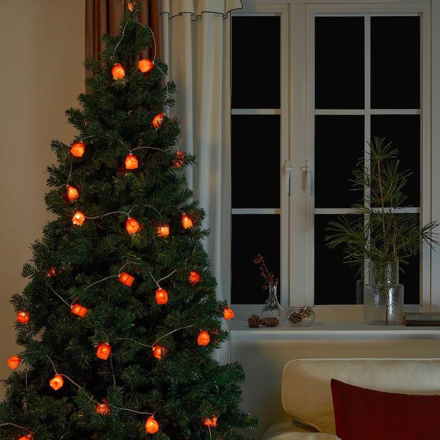 IKEA STRALA GIRLANDA LED NA BATERIE - 12 LAMPEK - DOMKI - obrazek 3