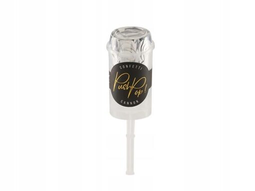 Konfetti PartyDeco Push pop strzelające srebrne sylwester