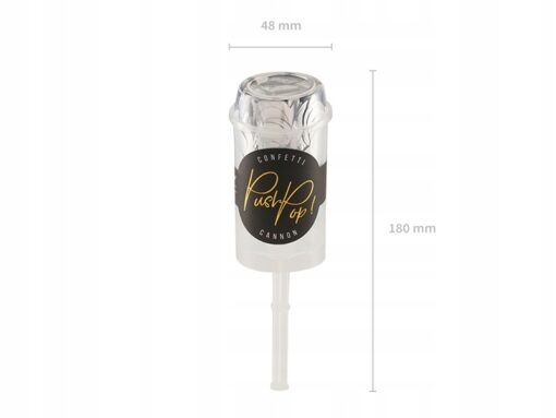 Konfetti PartyDeco Push pop strzelające srebrne sylwester - obrazek 2