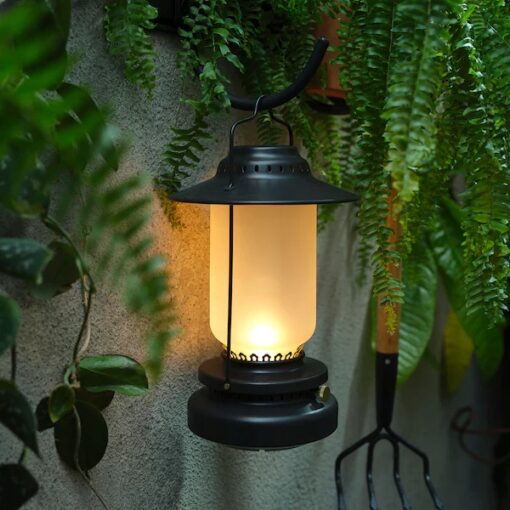 IKEA STORHAGA LAMPA STOŁOWA LED - LATARENKA CZARNA ZEWNĘTRZNA 35 CM - obrazek 2