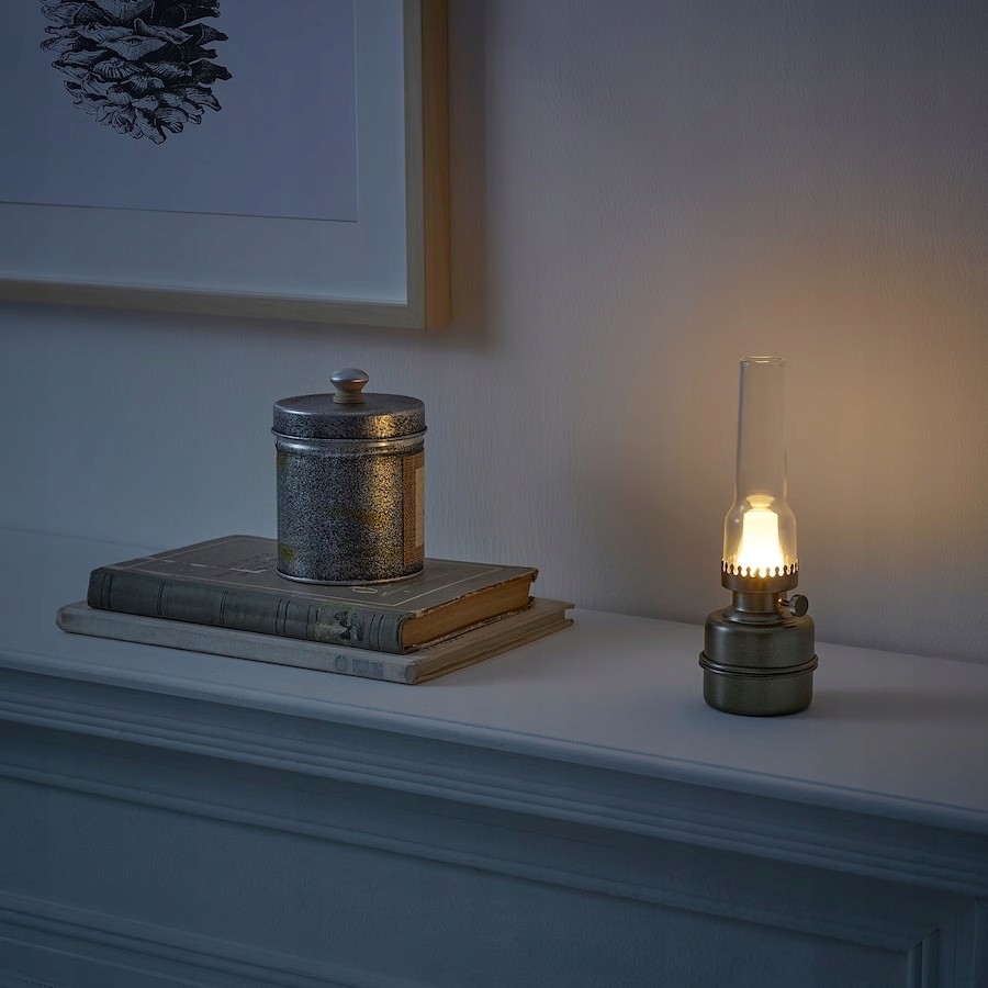 IKEA STRALA Dekoracyjna lampa stołowa LED jak naftowa - na baterie - obrazek 3