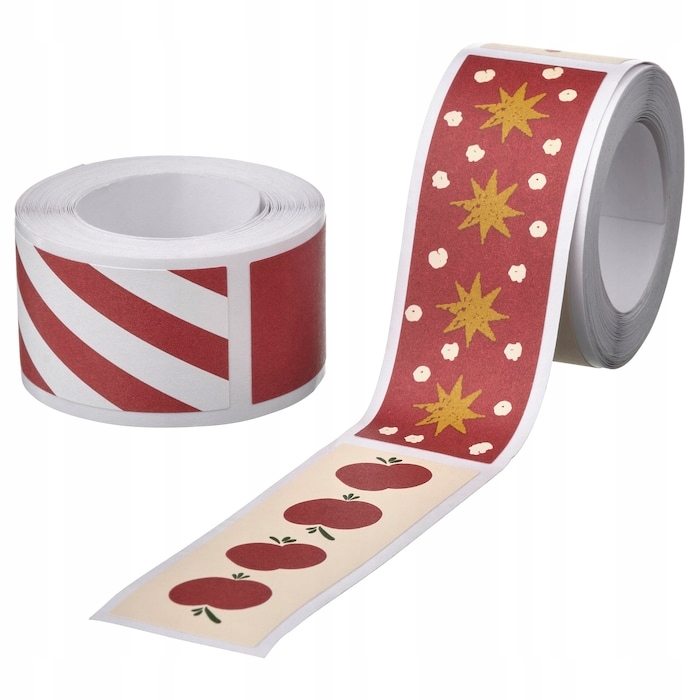 PAPIER DO PAKOWANIA PREZENTÓW ŚWIĄTECZNY ZESTAW 3 szt. + taśma + etykiety - obrazek 9