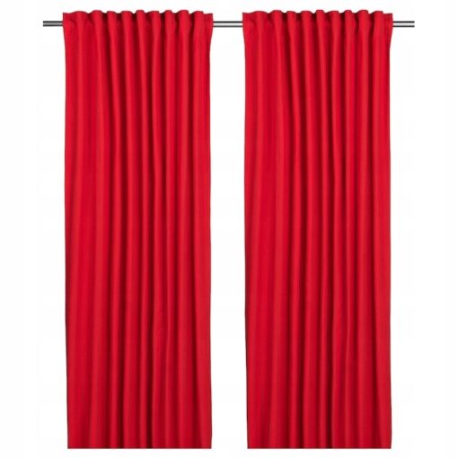 IKEA VINTERFINT ZASŁONA CZERWONA - 2 SZTUKI - 145x250 CM