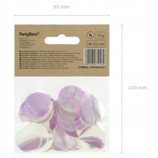 Konfetti kółka, Opalizujący 15g dekoracja na urodziny sylwestra - obrazek 2
