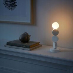IKEA STRALA LAMPA STOŁOWA DEKORACYJNA LED NA BATERIE - BIAŁA - 22 CM - obrazek 3