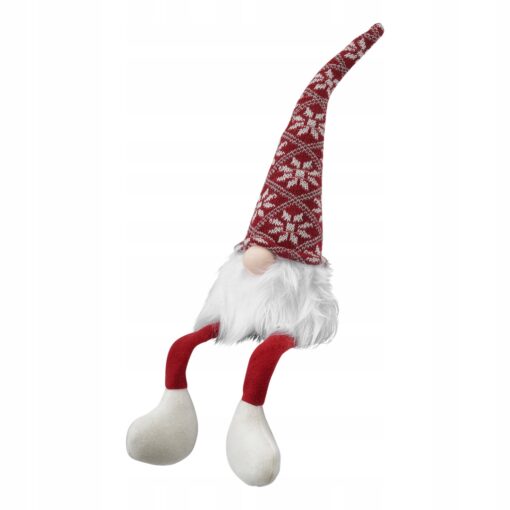ŚWIĘTY MIKOŁAJ ZE ZWISAJĄCYMI NOGAMI - FIGURKA BOŻONARODZENIOWA - 55 CM