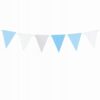 Girlanda 1 Urodziny Chłopca Roczek baby shower błękitna niebieska flagi