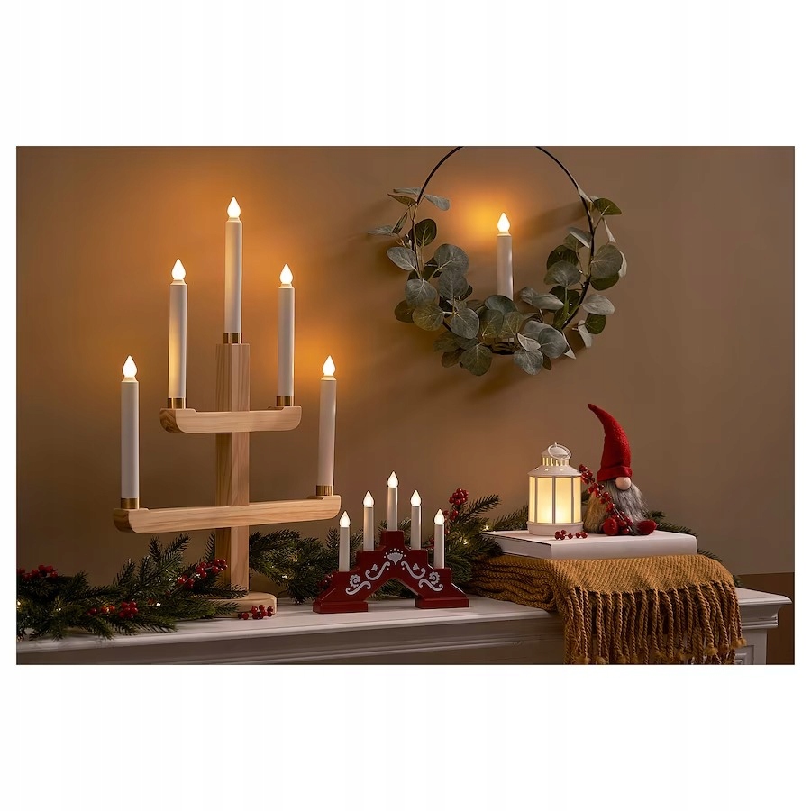 IKEA STRALA Ozdoba stołowa LED na baterie - Latarenka biała 13 cm - obrazek 6