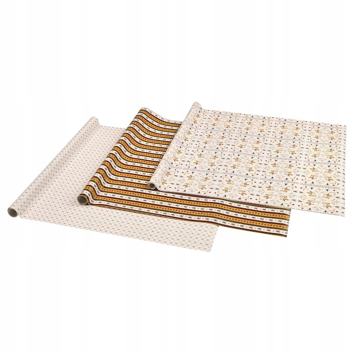 PAPIER DO PAKOWANIA PREZENTÓW ŚWIĄTECZNY ZESTAW 3 szt. + taśma + etykiety - obrazek 5