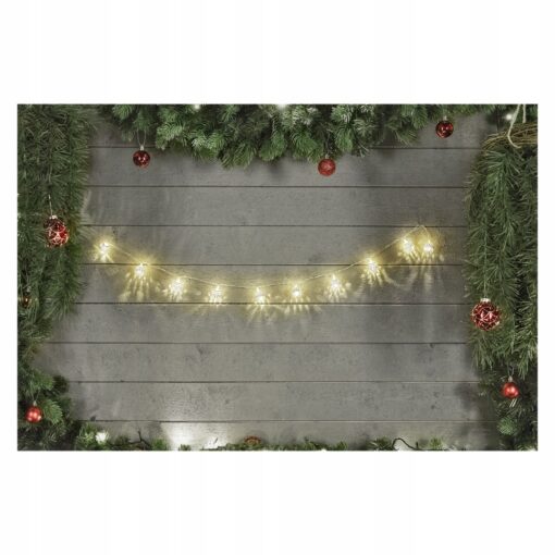 ŁAŃCUCH ŚWIETLNY LED NA BATERIE - 10 METALOWYCH KUL - IP20 - 120 CM