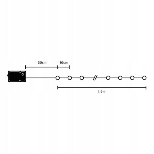 ŁAŃCUCH ŚWIETLNY LED NA BATERIE - IP20 - 190 CM - obrazek 6